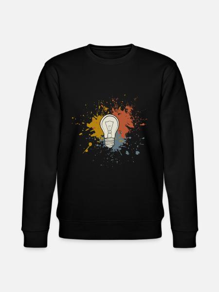 Light bulb - Stanley/Stella CHANGER Unisex Organic Sweatshirt - black