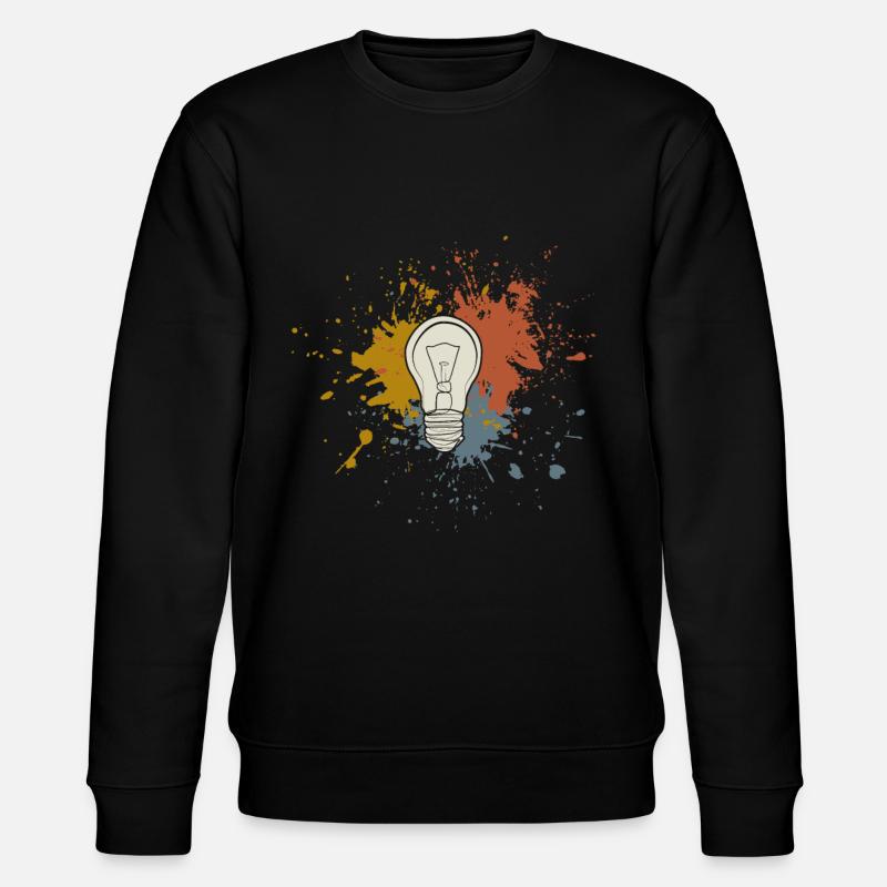 Light bulb - Stanley/Stella CHANGER Unisex Organic Sweatshirt - black