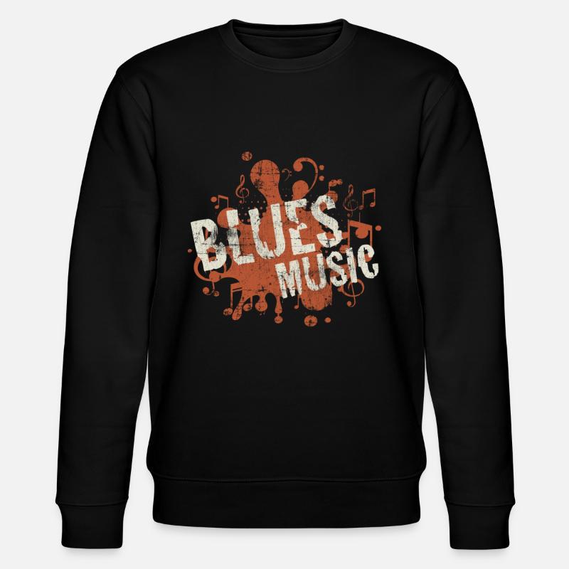 Blues Musik - Stanley/Stella Unisex Bio-Sweatshirt CHANGER  - Schwarz