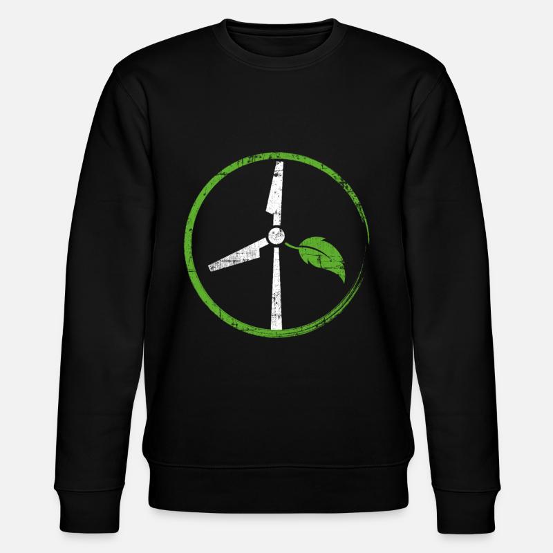 Énergie éolienne - Sweat bio CHANGER Stanley/Stella Unisexe - noir