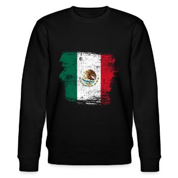 Mexiko - Stanley/Stella Unisex Bio-Sweatshirt CHANGER  - Schwarz - Vorne - Nik (191cm) & Marisol (170cm)