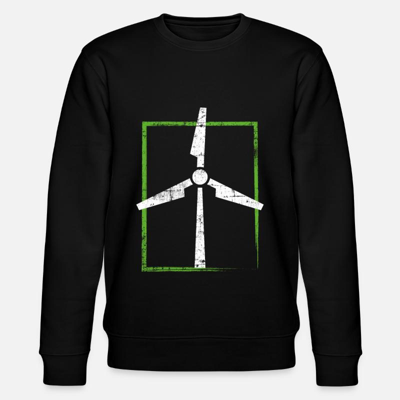 Énergie éolienne - Sweat bio CHANGER Stanley/Stella Unisexe - noir