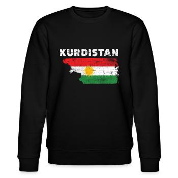 Kurdistan - Stanley/Stella CHANGER Unisex Organic Sweatshirt - black - Front - Nik (191cm) & Marisol (170cm)