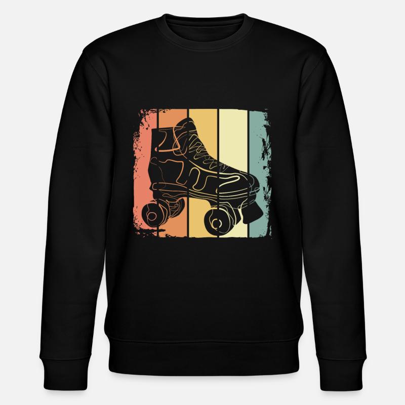 Rollschuh retro - Stanley/Stella Unisex Bio-Sweatshirt CHANGER  - Schwarz