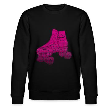 Rollschuhlaufen Rollschuh - Stanley/Stella Unisex Bio-Sweatshirt CHANGER  - Schwarz - Vorne - Nik (191cm) & Marisol (170cm)