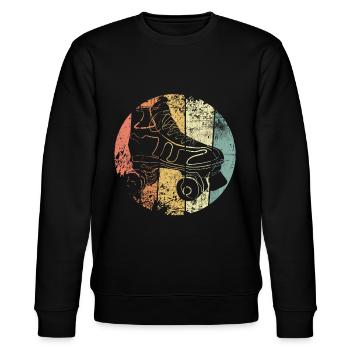 Rollschuh - Stanley/Stella Unisex Bio-Sweatshirt CHANGER  - Schwarz - Vorne - Nik (191cm) & Marisol (170cm)