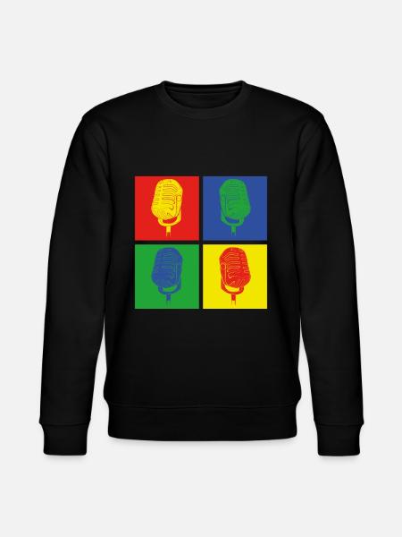 Pop Art Microphone Singer - Stanley/Stella CHANGER Unisex Organic Sweatshirt - black