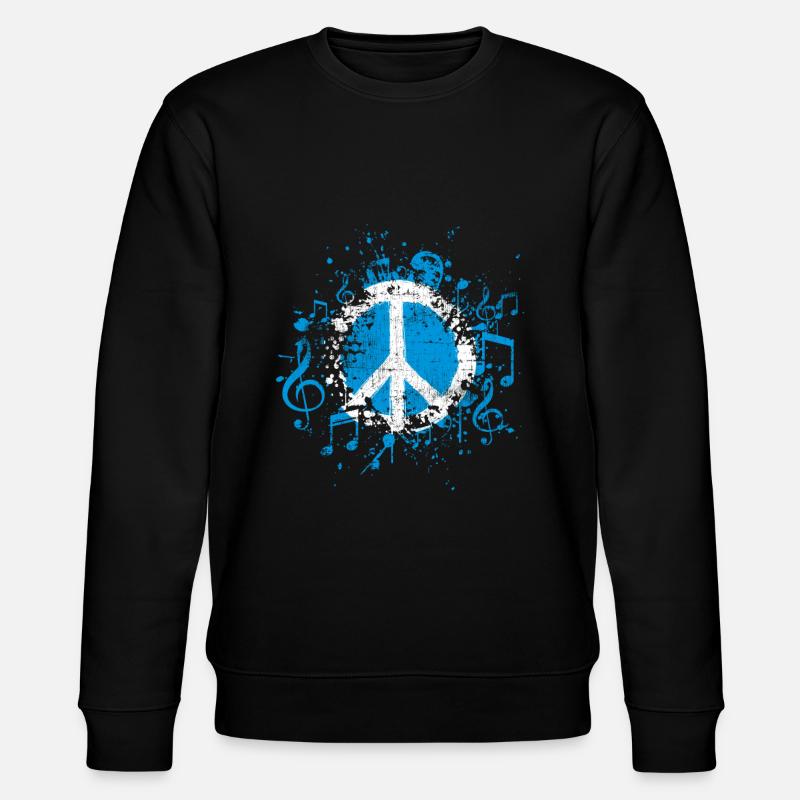 Peace Musik Frieden - Stanley/Stella Unisex Bio-Sweatshirt CHANGER  - Schwarz