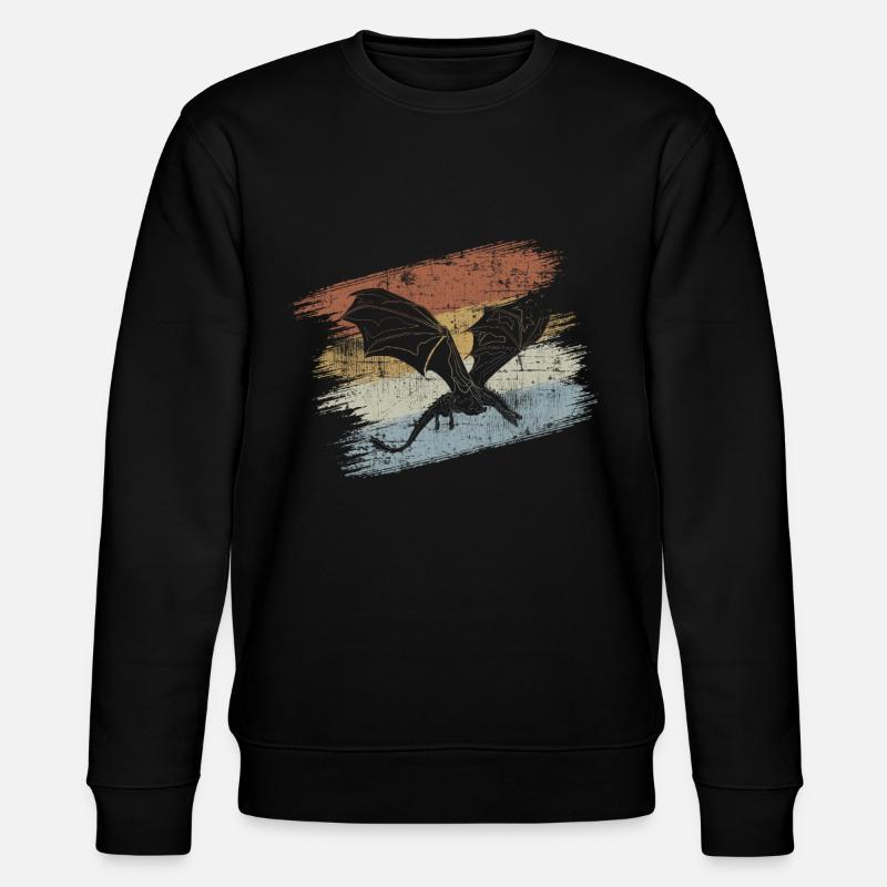 Drache - Stanley/Stella Unisex Bio-Sweatshirt CHANGER  - Schwarz