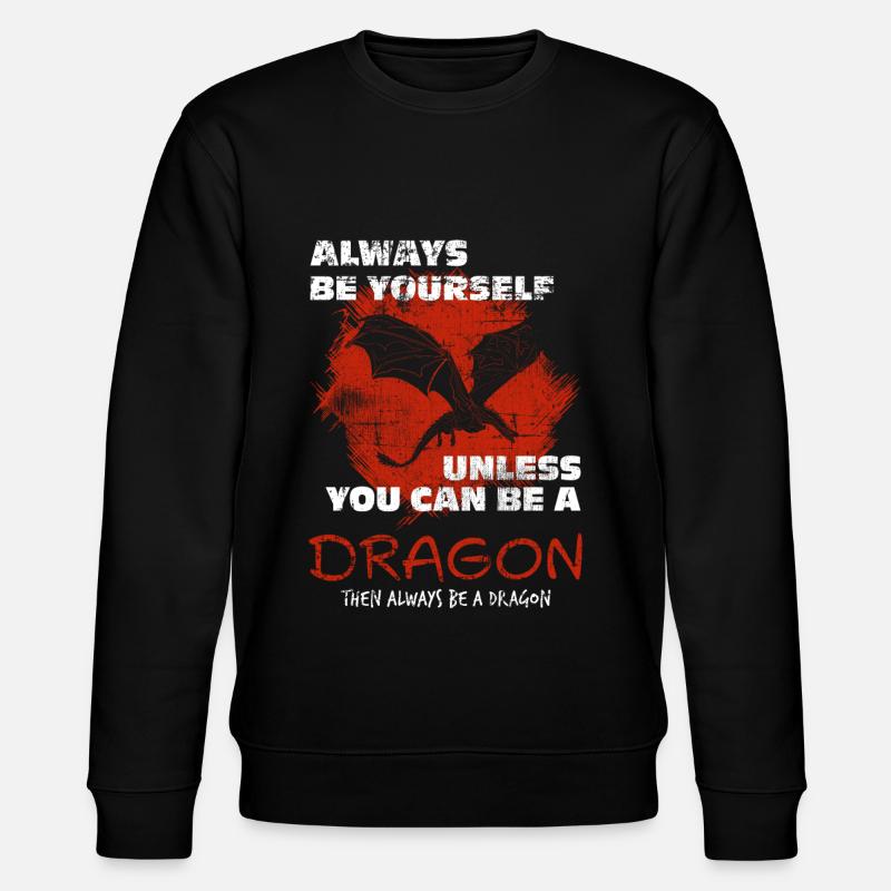 Drache - Stanley/Stella Unisex Bio-Sweatshirt CHANGER  - Schwarz