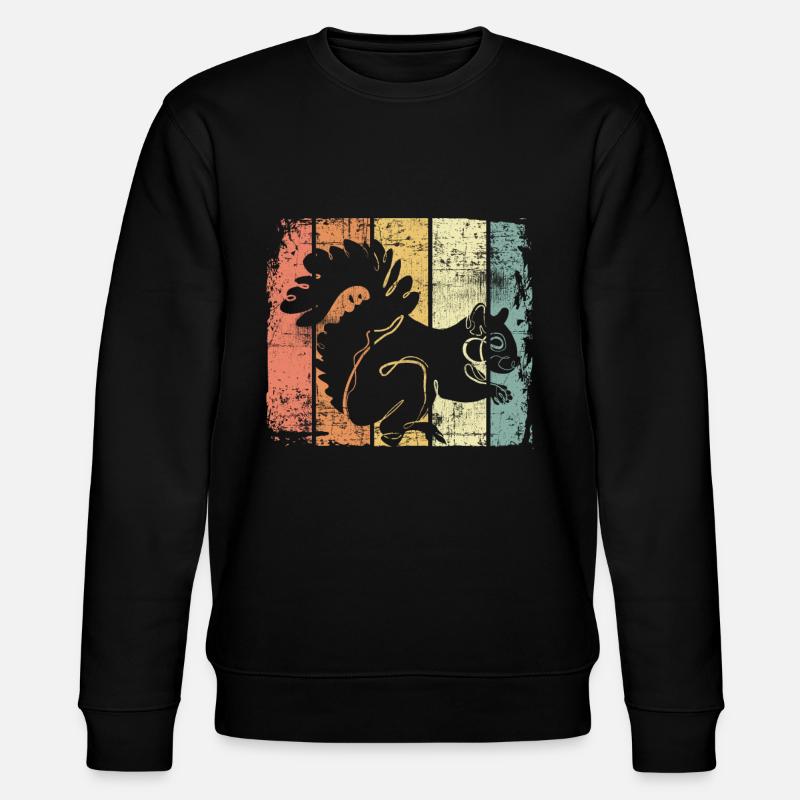 Eichhörnchen - Stanley/Stella Unisex Bio-Sweatshirt CHANGER  - Schwarz