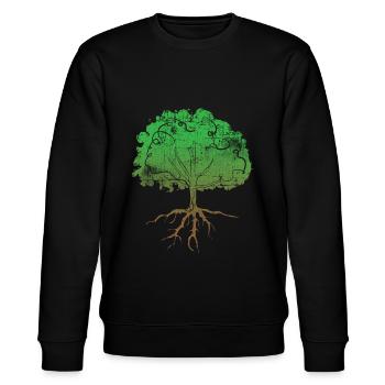 Baum - Stanley/Stella Unisex Bio-Sweatshirt CHANGER  - Schwarz - Vorne - Nik (191cm) & Marisol (170cm)