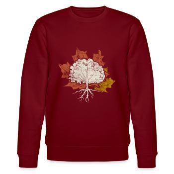 Baum - Stanley/Stella Unisex Bio-Sweatshirt CHANGER  - Burgunderrot - Vorne - Nik (191cm) & Marisol (170cm)