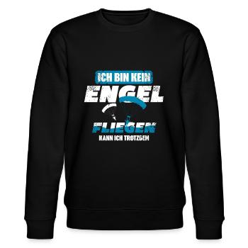 Gleitschirm Paragliding - Stanley/Stella Unisex Bio-Sweatshirt CHANGER  - Schwarz - Vorne - Nik (191cm) & Marisol (170cm)