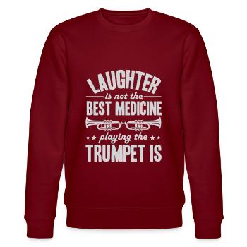 Trompete Trompeter - Stanley/Stella Unisex Bio-Sweatshirt CHANGER  - Burgunderrot - Vorne - Nik (191cm) & Marisol (170cm)