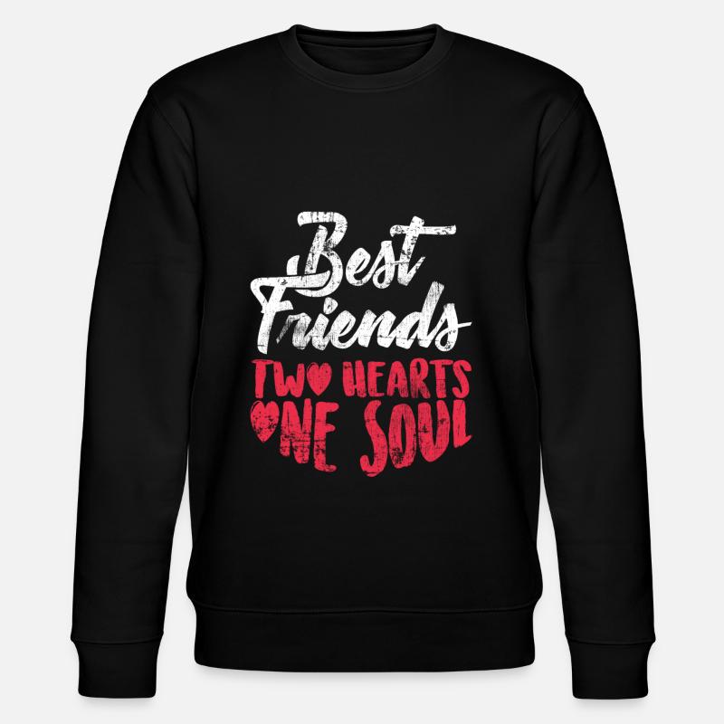 Beste Freunde - Stanley/Stella Unisex Bio-Sweatshirt CHANGER  - Schwarz