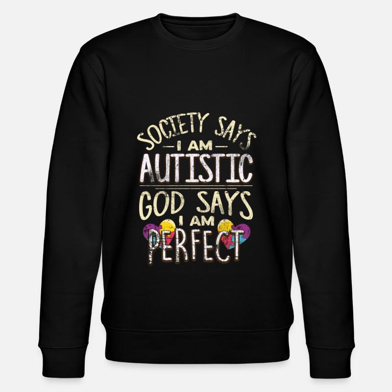 autistic - Stanley/Stella CHANGER Unisex Organic Sweatshirt - black