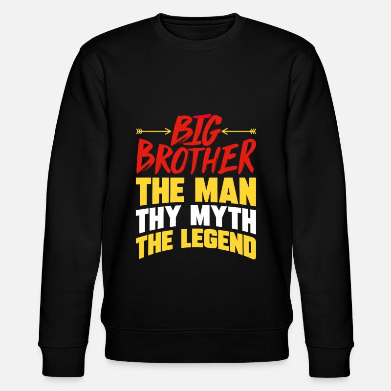Großer Bruder - Stanley/Stella Unisex Bio-Sweatshirt CHANGER  - Schwarz