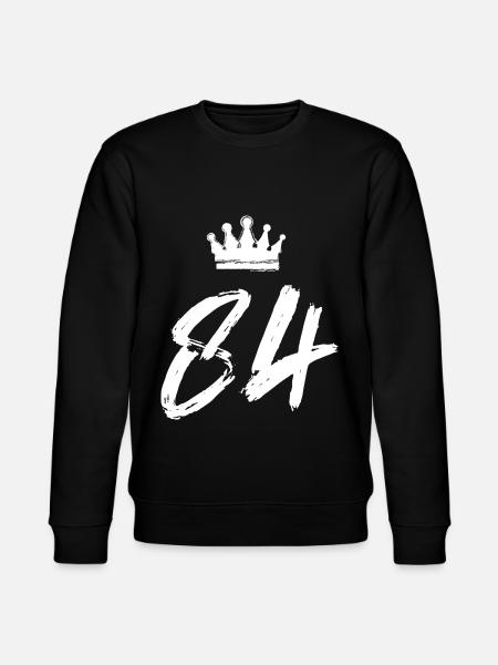84 Zahl Krone - Stanley/Stella Unisex Bio-Sweatshirt CHANGER - Schwarz