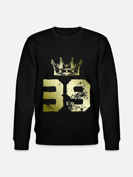 39 Number crown - Stanley/Stella CHANGER Unisex Organic Sweatshirt - black