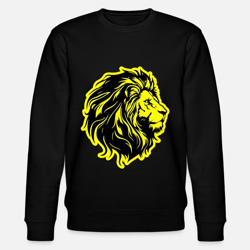 Löwenkopf Löwe Silhouette - Stanley/Stella Unisex Bio-Sweatshirt CHANGER  - Schwarz