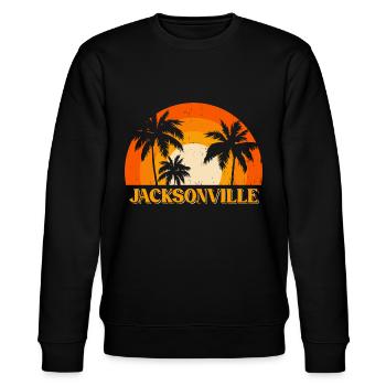 Jacksonville Florida - Stanley/Stella Unisex Bio-Sweatshirt CHANGER  - Schwarz - Vorne - Nik (191cm) & Marisol (170cm)