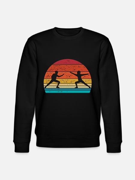 Fencing Retro - Stanley/Stella CHANGER Unisex Organic Sweatshirt - black