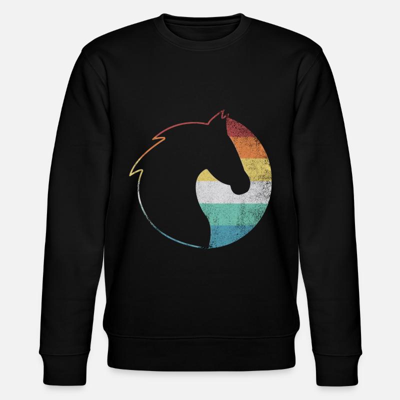 horses - Stanley/Stella CHANGER Unisex Organic Sweatshirt - black