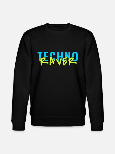 techno raver - Stanley/Stella Unisex Bio-Sweatshirt CHANGER  - Schwarz