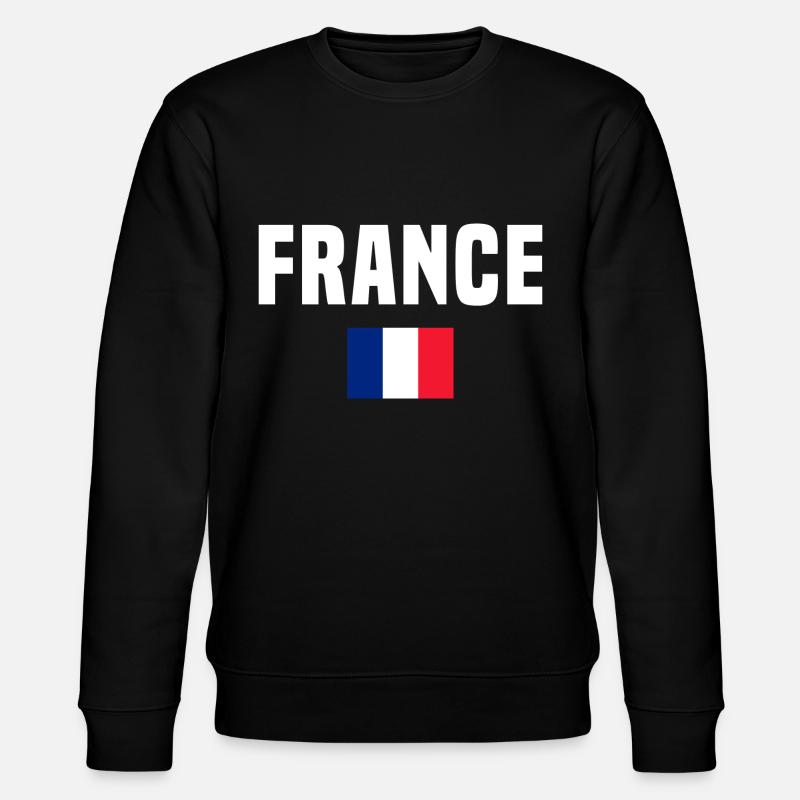 Frankreich, Frankreich - Stanley/Stella Unisex Bio-Sweatshirt CHANGER  - Schwarz