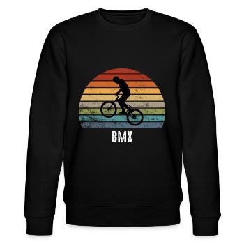 Bmx - Stanley/Stella Unisex Bio-Sweatshirt CHANGER  - Schwarz - Vorne - Nik (191cm) & Marisol (170cm)