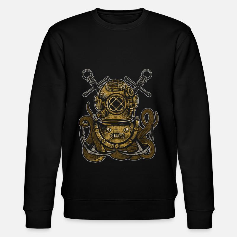 Graphique de ancre de plongée - Sweat bio CHANGER Stanley/Stella Unisexe - noir