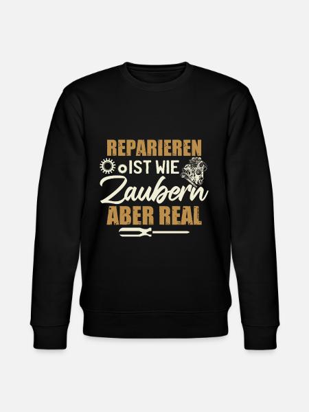Mechaniker Lustige Auto Sprüche - Stanley/Stella Unisex Bio-Sweatshirt CHANGER  - Schwarz