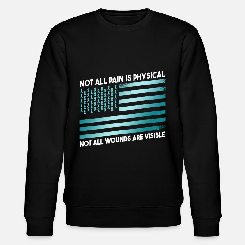 PTSD Warrior - Stanley/Stella CHANGER Unisex Organic Sweatshirt - black