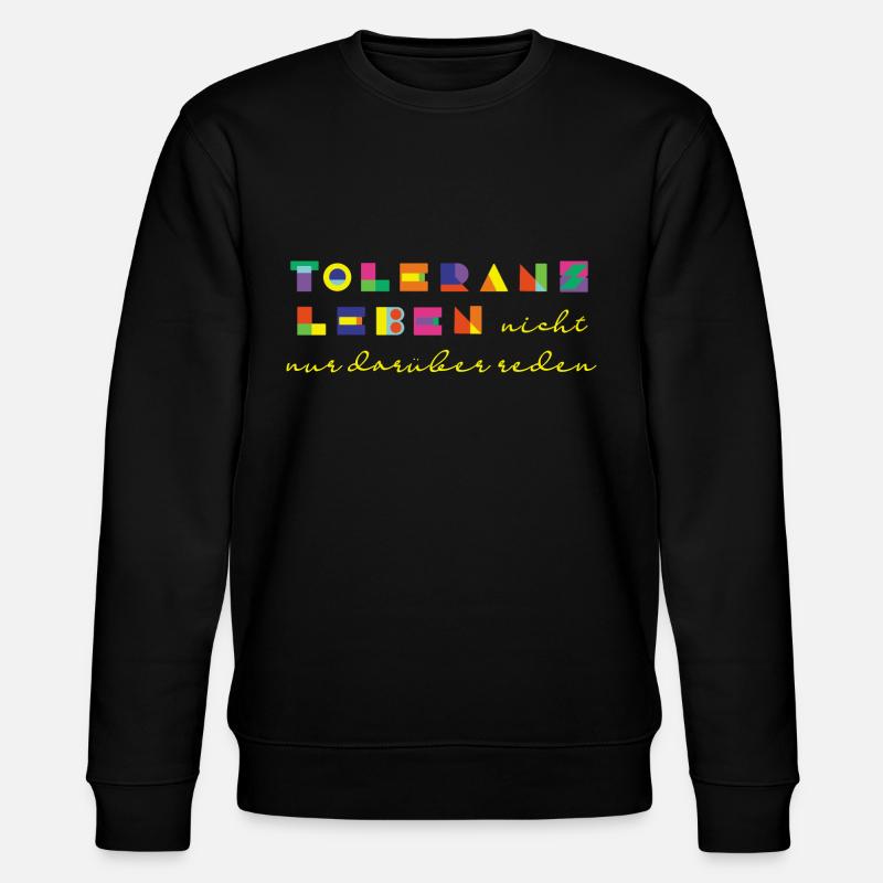 toleranz - Stanley/Stella Unisex Bio-Sweatshirt CHANGER  - Schwarz