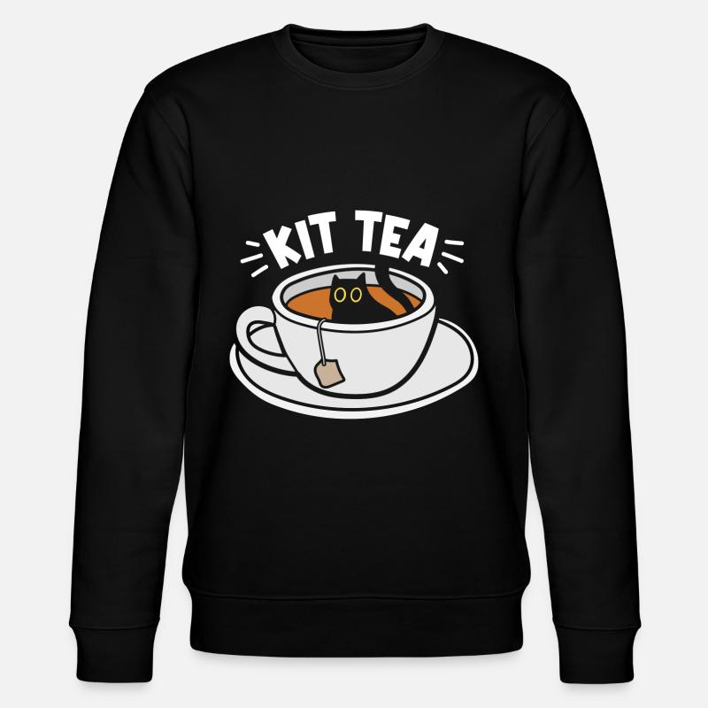 Funny Cat Lover Tea - Stanley/Stella CHANGER Unisex Organic Sweatshirt - black