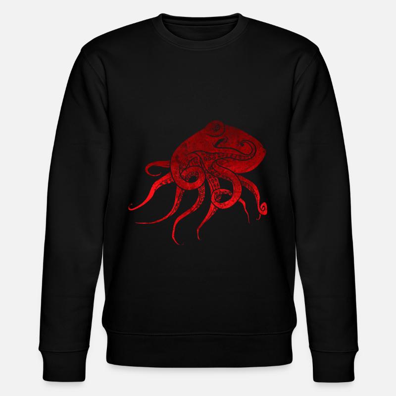 Le calmar rouge - Sweat bio CHANGER Stanley/Stella Unisexe - noir