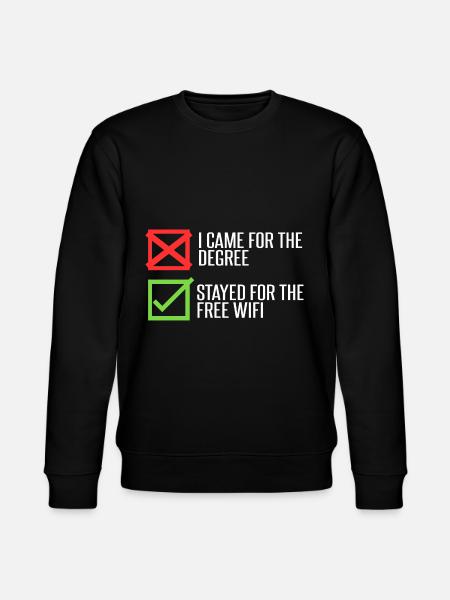 Stayed For The Wi-Fi - Stanley/Stella CHANGER Unisex Organic Sweatshirt - black