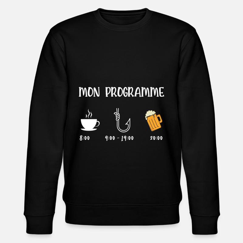 mon programme pêche - Sweat bio CHANGER Stanley/Stella Unisexe - noir