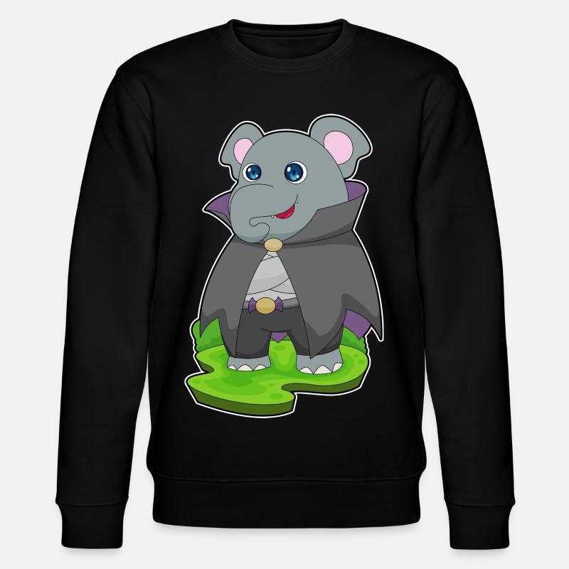 Éléphant Halloween Vampire - Sweat bio CHANGER Stanley/Stella Unisexe - noir