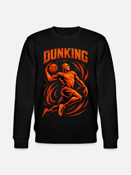 Basketball Dunk Throw Player Dunking Gift - Stanley/Stella CHANGER Unisex Organic Sweatshirt - black
