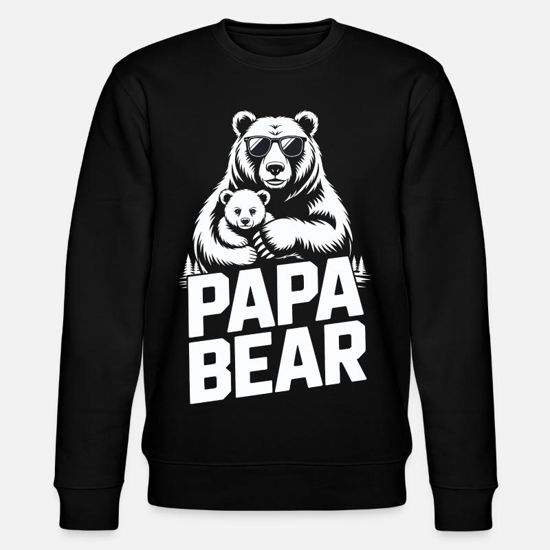 Papa ours - Sweat bio CHANGER Stanley/Stella Unisexe - noir