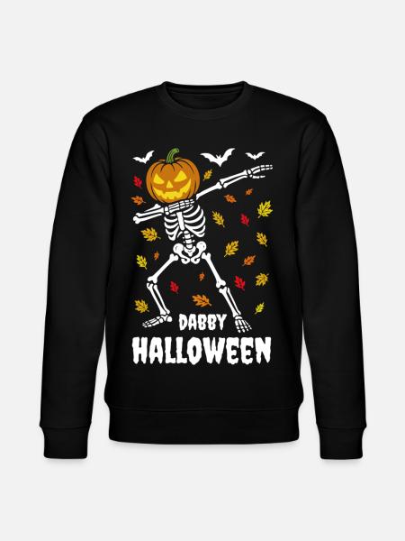 Dabby Halloween - Dab Dance Skeleton - Fall - Stanley/Stella CHANGER Unisex Organic Sweatshirt - black