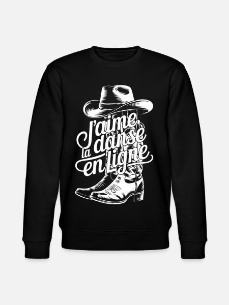 Cowboy boot and flowing lettering - Stanley/Stella CHANGER Unisex Organic Sweatshirt - black