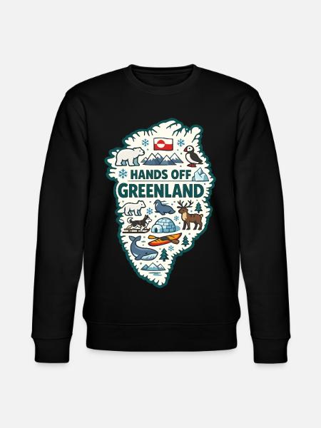 Hænderne væk fra Grønland Europa Solidaritet - Stanley/Stella økologisk unisex-sweatshirt CHANGER  - sort