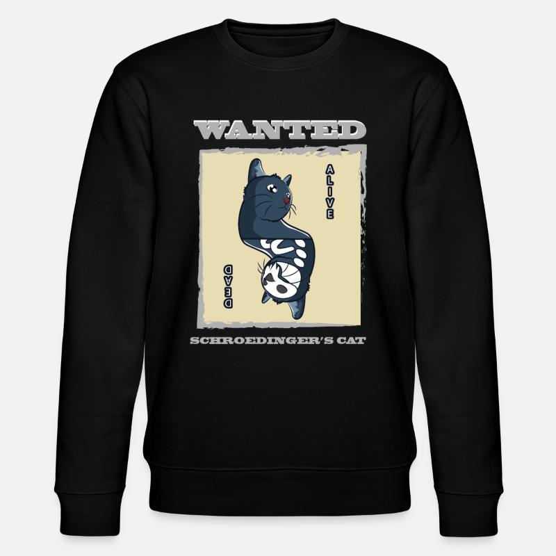 Le chat de Schrödinger - Sweat bio CHANGER Stanley/Stella Unisexe - noir