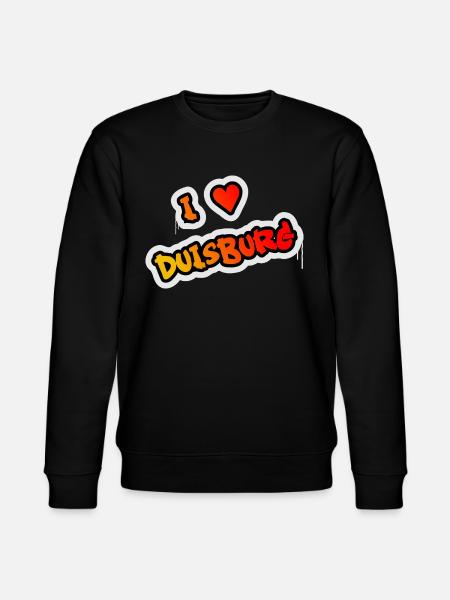 I love Duisburg - Stanley/Stella Unisex Bio-Sweatshirt CHANGER  - Schwarz