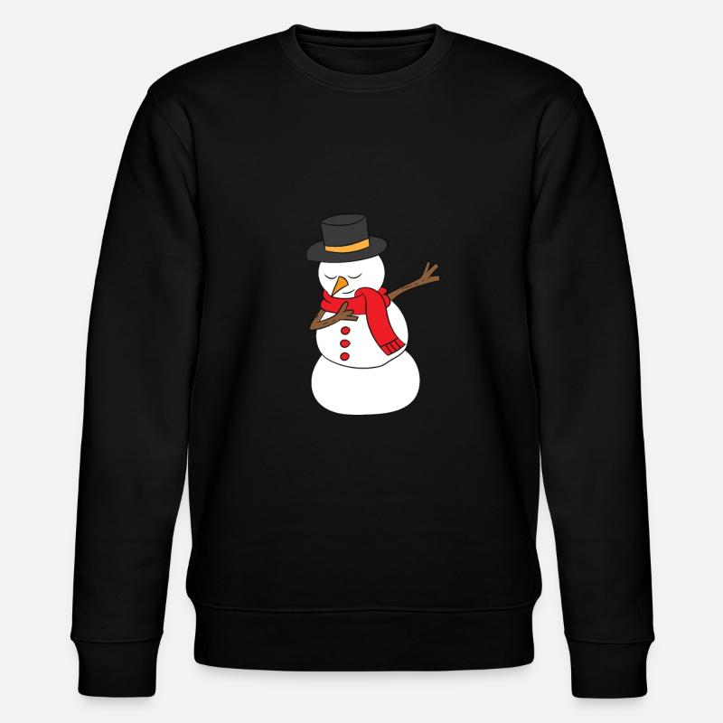 Winter - Schneemann DAB / dabbing - Stanley/Stella Unisex Bio-Sweatshirt CHANGER  - Schwarz