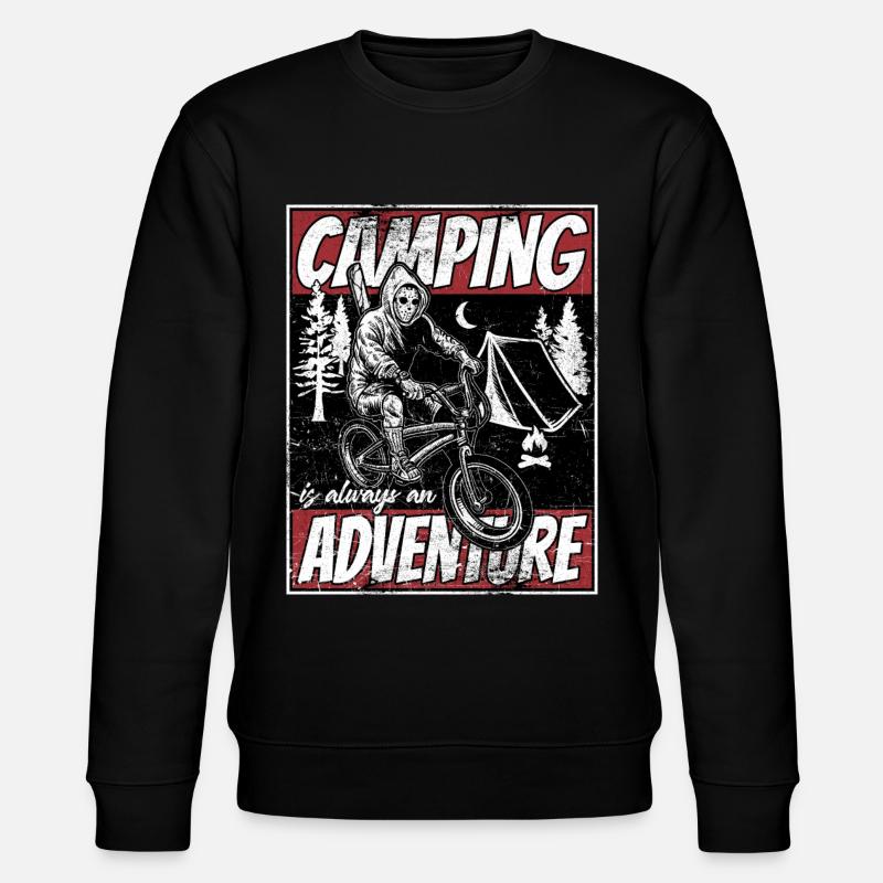 Camping Abenteuer - Stanley/Stella Unisex Bio-Sweatshirt CHANGER  - Schwarz