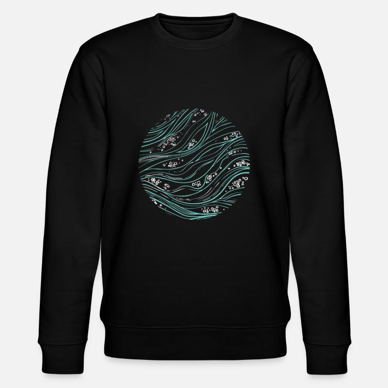 Ocean - ocean current circle - Stanley/Stella CHANGER Unisex Organic Sweatshirt - black